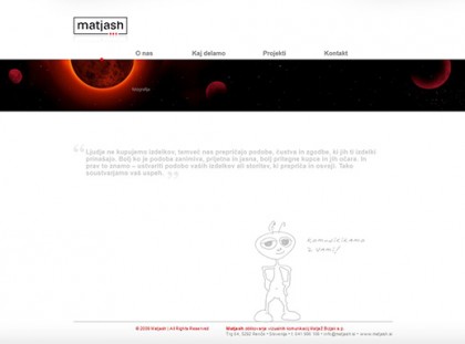 spletna stran Matjash